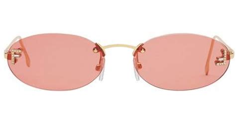 fendi metallic pink sunglasses|fendi rimless sunglasses.